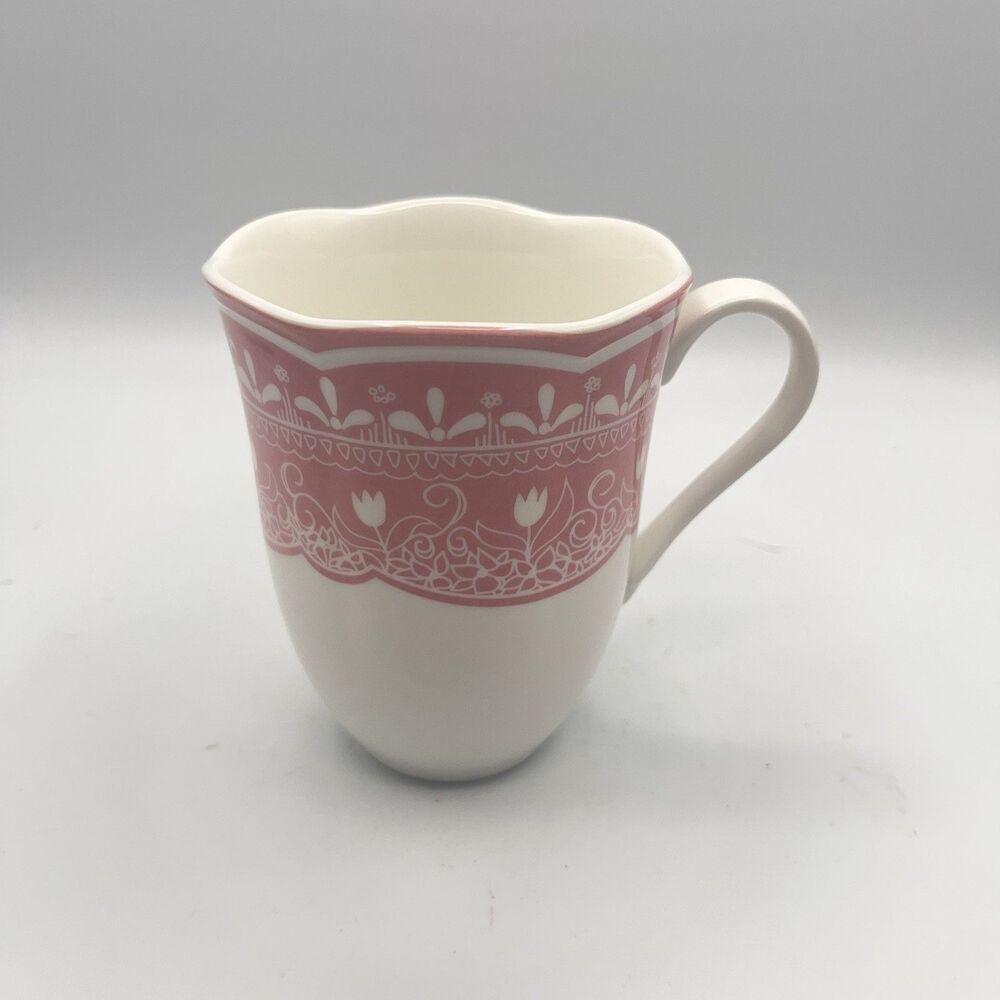 Lenox Colors of Spring Mug Pink Border